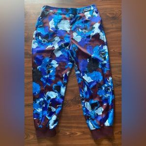 Who What Wear Jogger Pants XL Blue Floral